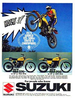 Suzuki '76 -76 RM370 motorcycle